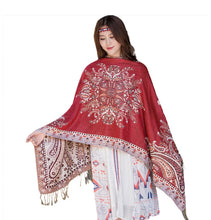 Load image into Gallery viewer, Winter warm double layer big paisley pattern scarves  wraps/ shawl
