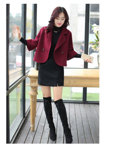 woolen Coats,  New style  woolen short coat, Korean fashion slim short woolen suit