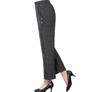 Winter Warm High Waist Casual Velvet Trousers,  Women pants Plus Size