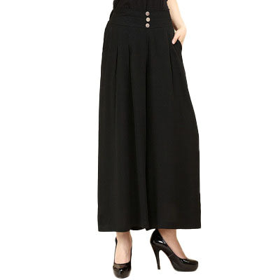 Women's Casual wide-leg Pants in noilcloth