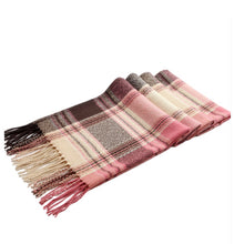 Load image into Gallery viewer, Pashmina Winter warm plaid  scarves Tartan  Wrap Shawl for Women
