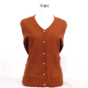 Women's solid  long sleeve V-neck open front button down cable cardigan knitted lightweight casual  sweater with pockets