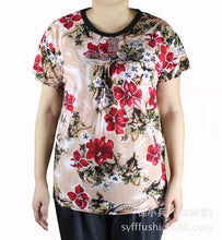 Load image into Gallery viewer, Women&#39;s Scoop neck Short Sleeve Loose Fit  floral print T-Shirt casual blouses
