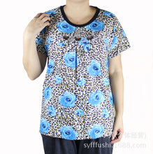 Load image into Gallery viewer, Women&#39;s Scoop neck Short Sleeve Loose Fit  floral print T-Shirt casual blouses
