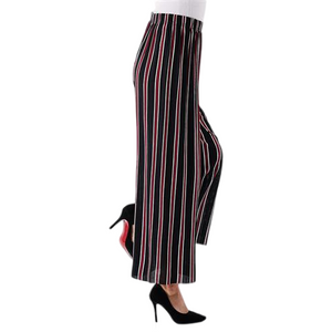 Women's summer Striped wide-leg ankle pants