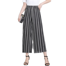 Load image into Gallery viewer, Women&#39;s summer Striped wide-leg ankle pants
