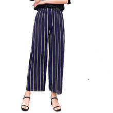 Load image into Gallery viewer, Women&#39;s summer Striped wide-leg ankle pants
