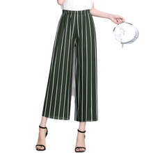 Load image into Gallery viewer, Women&#39;s summer Striped wide-leg ankle pants
