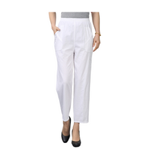 Load image into Gallery viewer, Women&#39;s summer solid colors  Summer bootleg  100% cotton pants with pockets
