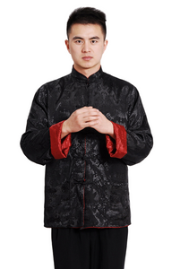 Vestes unisexes de Kung Fu, vêtements à deux côtés, arts martiaux, Tai Chi avec deux poches