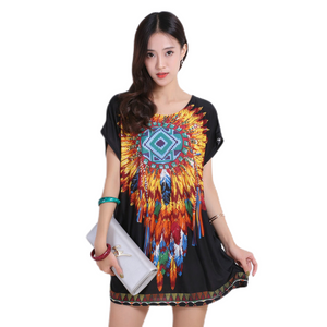 Women's Casual Short Sleeve Tunic Tops Loose Comfort Summer T-Shirt Blouse