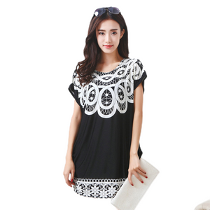 Women's Casual Short Sleeve Tunic Tops Loose Comfort Summer T-Shirt Blouse