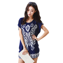 Load image into Gallery viewer, Women&#39;s Casual Short Sleeve Tunic Tops Loose Comfort Summer T-Shirt Blouse
