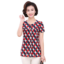 Load image into Gallery viewer, Casual Short Sleeve Tunic Tops Loose Fit Pleated Comfort Summer T-Shirt Cute Flare Blouse
