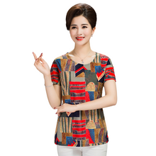 Load image into Gallery viewer, Women&#39;s Slim Fit  Short Sleeve Tunic Tops summer floral print Casual Blouse
