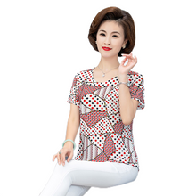 Load image into Gallery viewer, Women&#39;s Slim Fit  Short Sleeve Tunic Tops summer floral print Casual Blouse
