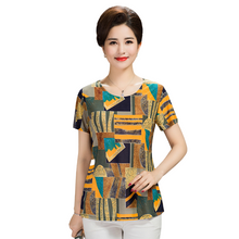 Load image into Gallery viewer, Women&#39;s Slim Fit  Short Sleeve Tunic Tops summer floral print Casual Blouse
