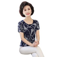 Load image into Gallery viewer, Women&#39;s Slim Fit  Short Sleeve Tunic Tops summer floral print Casual Blouse
