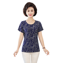 Load image into Gallery viewer, Women&#39;s Slim Fit  Short Sleeve Tunic Tops summer floral print Casual Blouse
