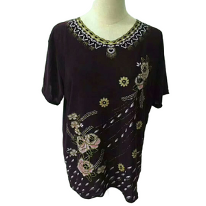 Women's Casual V-neck Short Sleeve  solid colors classic pattern Blouse