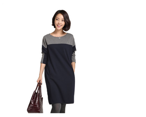 New style simple and noble dress,  long-sleeved dress, oversized dress,