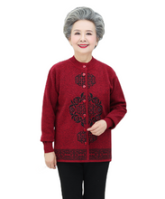 Load image into Gallery viewer, Women&#39;s Turtleneck  oriental style cardigan  casual Sweater
