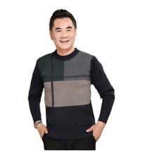 Load image into Gallery viewer, Men&#39;s long sleeve crewneck stylish Geometric patterns sweater knitted casual pullover tops
