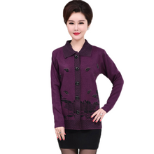 Load image into Gallery viewer, Women&#39;s lapel open front button down  Cardigan knitted lotus leaf jacket with pockets
