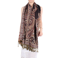 Load image into Gallery viewer, Winter warm double layer big paisley pattern scarves  wraps/ shawl
