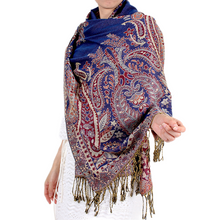 Load image into Gallery viewer, Winter warm double layer big paisley pattern scarves  wraps/ shawl
