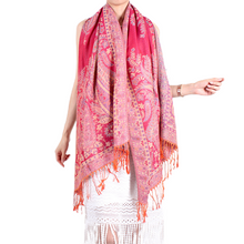 Load image into Gallery viewer, Winter warm double layer big paisley pattern scarves  wraps/ shawl
