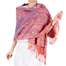 Load image into Gallery viewer, Winter warm double layer big paisley pattern scarves  wraps/ shawl
