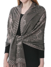 Load image into Gallery viewer, Women&#39;s Cashmere Feel Winter Scarf 2 Tone Large Pashmina Shawls and Wraps
