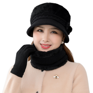 Winter knitting bucket  hats fuzzy fleece warm casual fisherman's cap