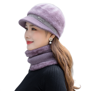 Winter knitting bucket  hats fuzzy fleece warm casual fisherman's cap