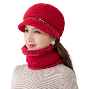 Winter knitting bucket  hats fuzzy fleece warm casual fisherman's cap