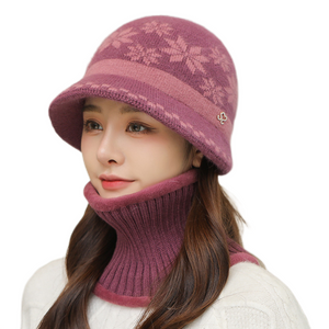 Winter knitting bucket  hats fuzzy fleece warm casual fisherman's cap