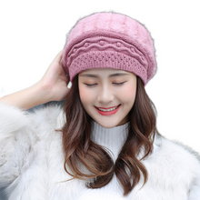 Load image into Gallery viewer, Women&#39;s Winter solid Warm Knit beanie Hat  knitted casual ski beret caps
