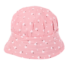 Load image into Gallery viewer, Women&#39;s  floral Flat Top Breathable  Hats  Bucket Hat Bordered  cotton Cap
