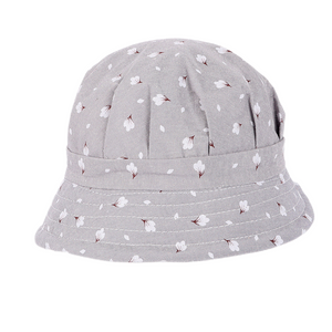 Women's  floral Flat Top Breathable  Hats  Bucket Hat Bordered  cotton Cap