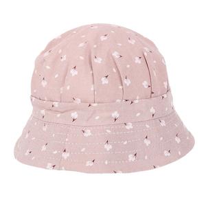 Women's  floral Flat Top Breathable  Hats  Bucket Hat Bordered  cotton Cap