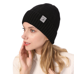 Unisex  Winter solid Beanie Hats Warm Fleece Lined Ski Caps