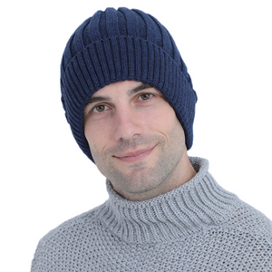 Unisex  Winter solid Beanie Hats Warm Fleece Lined Ski Caps