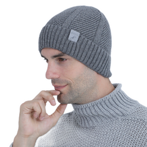 Unisex  Winter solid Beanie Hats Warm Fleece Lined Ski Caps