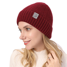 Load image into Gallery viewer, Unisex  Winter solid Beanie Hats Warm Fleece Lined Ski Caps
