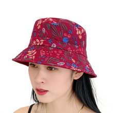 Load image into Gallery viewer, Women&#39;s  Sun Hats Cotton Bucket Wide Brim caps Beach Vacation Travel Accessories
