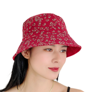 Women's  Sun Hats Cotton Bucket Wide Brim caps Beach Vacation Travel Accessories