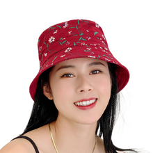 Load image into Gallery viewer, Women&#39;s  Sun Hats Cotton Bucket Wide Brim caps Beach Vacation Travel Accessories
