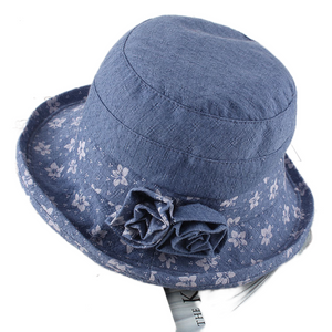 Women's  Sun Hats Cotton Bucket Wide Brim caps Beach Vacation Travel Accessories