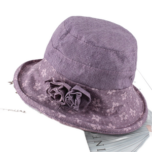 Women's  Sun Hats Cotton Bucket Wide Brim caps Beach Vacation Travel Accessories